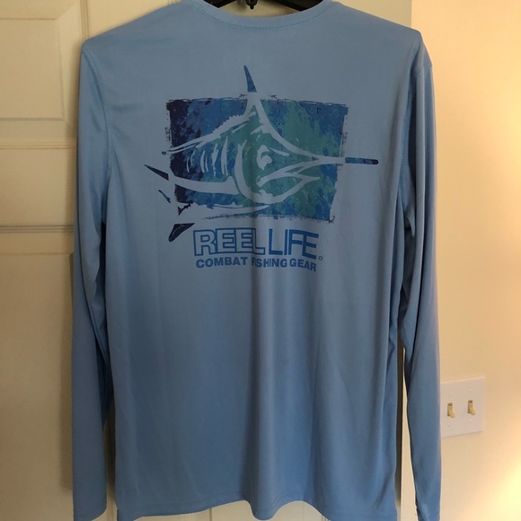 Reel Life Light Blue Combat Gear Performance Shirt - M - Picture 2 of 4